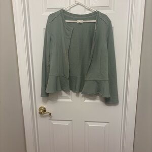 Caslon Sage Green Open Cardigan